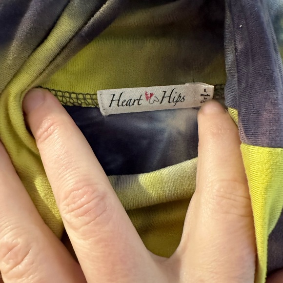 Heart and Hips Tie Dye Turtleneck Bodysuit - Picture 2 of 4